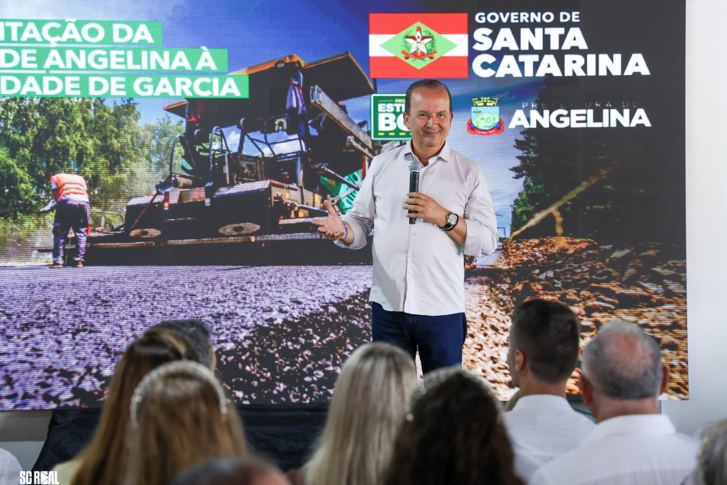 Governador Jorginho Mello assina ordem de serviço para obra da SC-108 em Angelina 