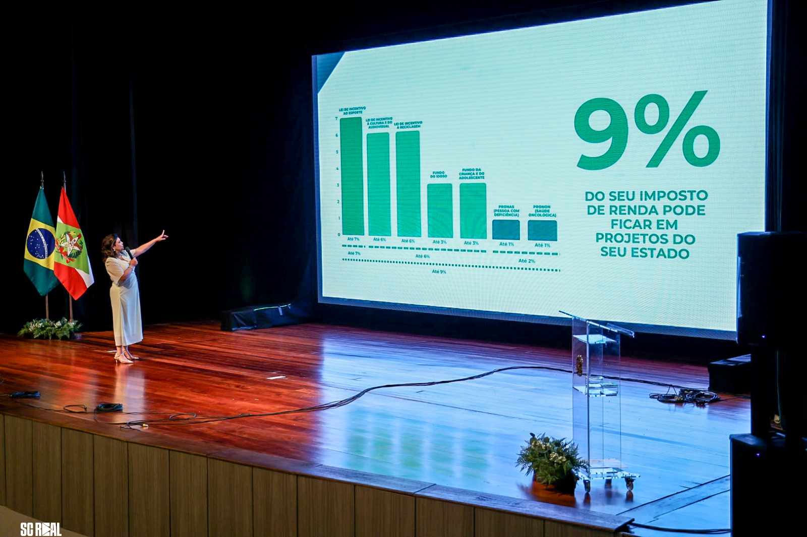 Vice-governadora alerta que os catarinenses ainda podem destinar parte dos impostos federais aos fundos estaduais