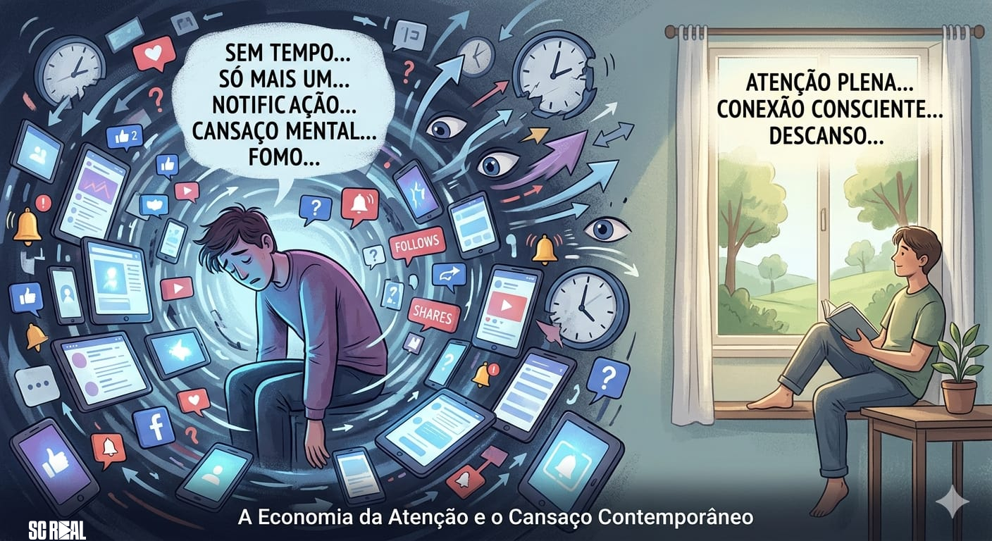 A economia da atenção e o cansaço contemporâneo.