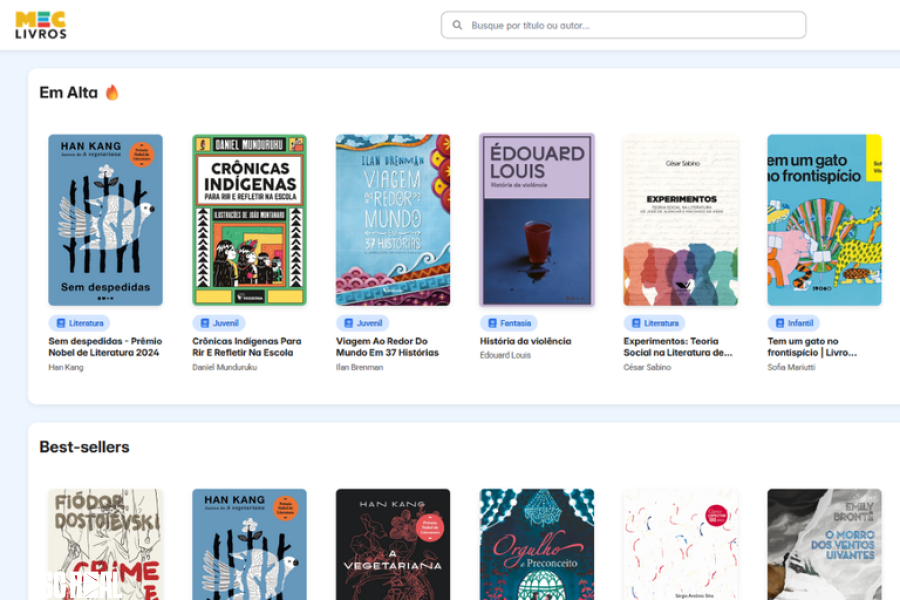 Acervo do MEC Livros é ampliado e chega a 25 mil obras disponíveis gratuitamente