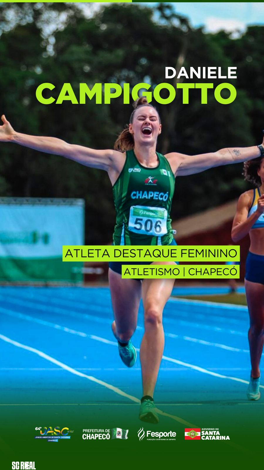 Daniele Campigotto foi escolhida atleta destaque feminino nos JASC